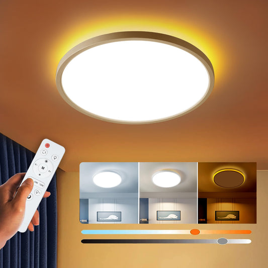 12-Inch LED Lights Flush Mount Ceiling Light Fixture 24W 2400LM White DEMO