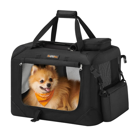 Feandrea Collapsible Pet Carrier Soft Dog Crate Oxford Fabric PVC Coating XL NEW