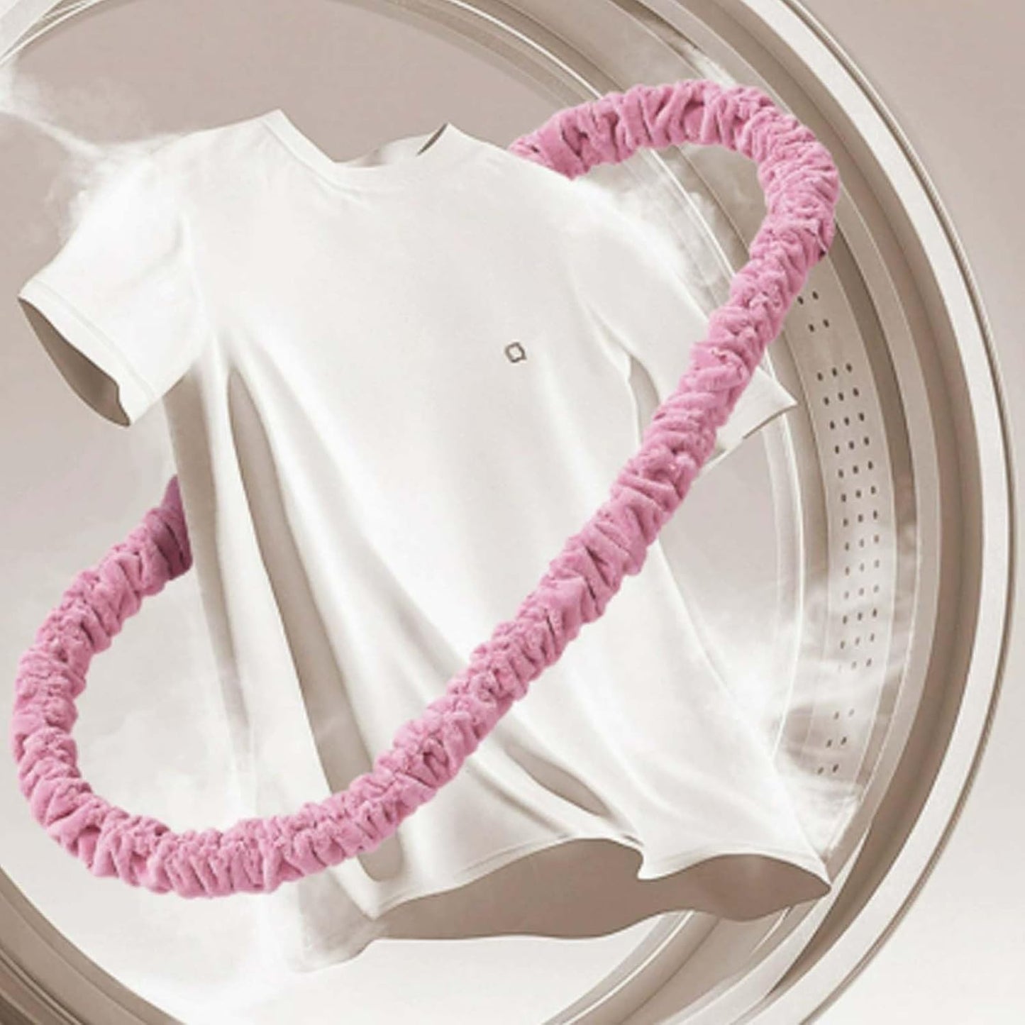 Weighted Velvet Fitness Hula Hoops for Exercise, Pink 3.3lbs/1.5kg Size DEMO
