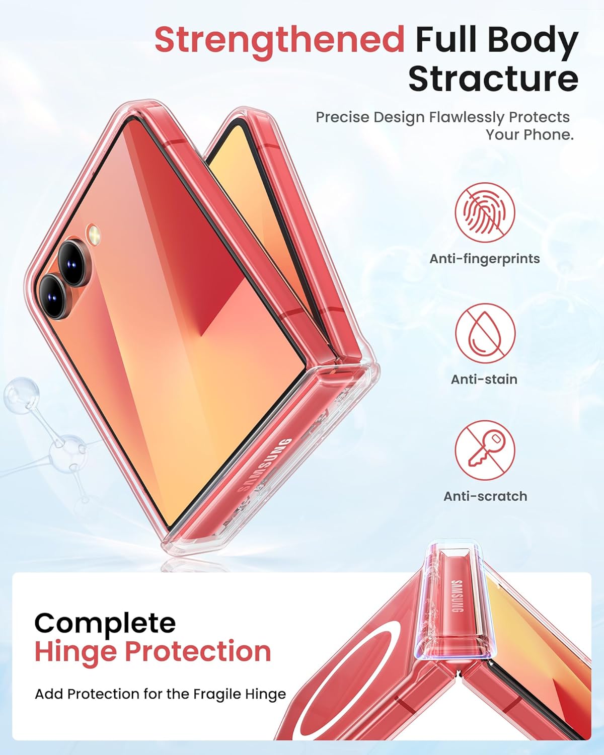 Clear Polycarbonate Silicone Phone Case for Samsung Galaxy Z Flip 7 NEW