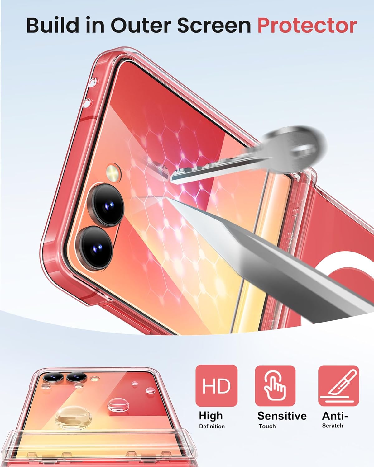 Clear Polycarbonate Silicone Phone Case for Samsung Galaxy Z Flip 7 NEW