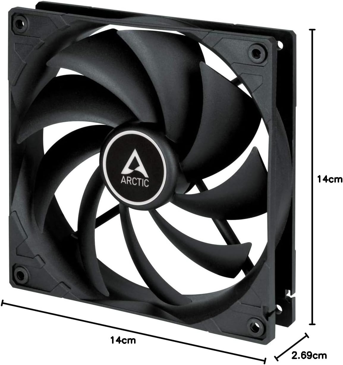 ARCTIC 140mm Ultra Quiet Black Computer Case Cooling Fan 8x8x2.5cm DEMO