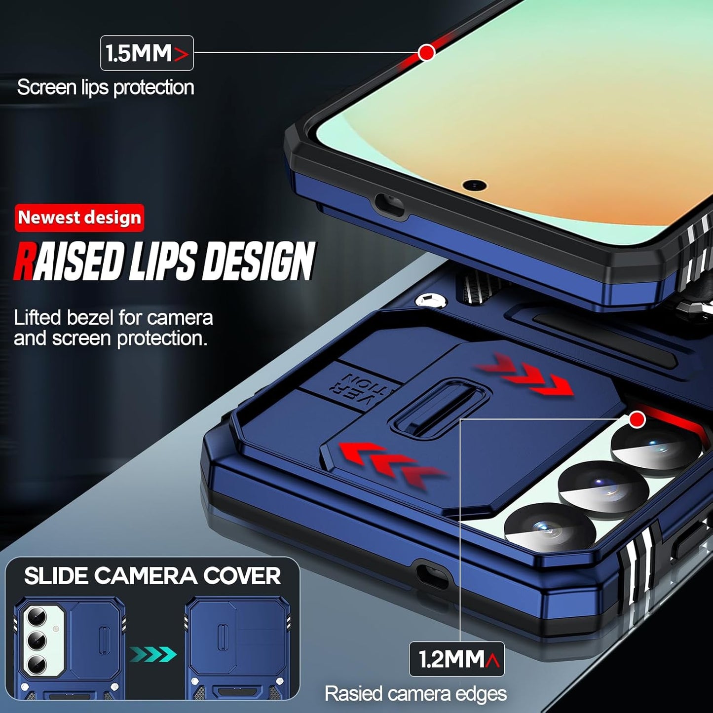 LeYi Phone Case for Galaxy S25 FE with Screen Protector and Magnetic Metal NEW