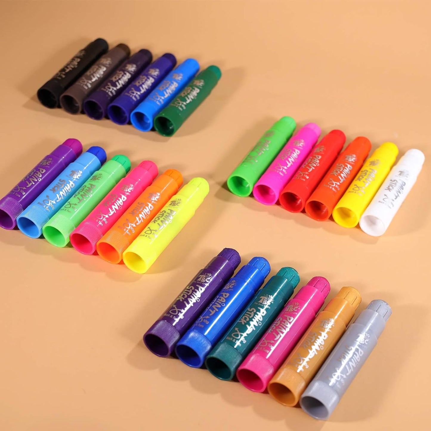 TBC The Paints Best Crafts Tempera Paint Sticks 24 Classic Colors 0.35 Ounce