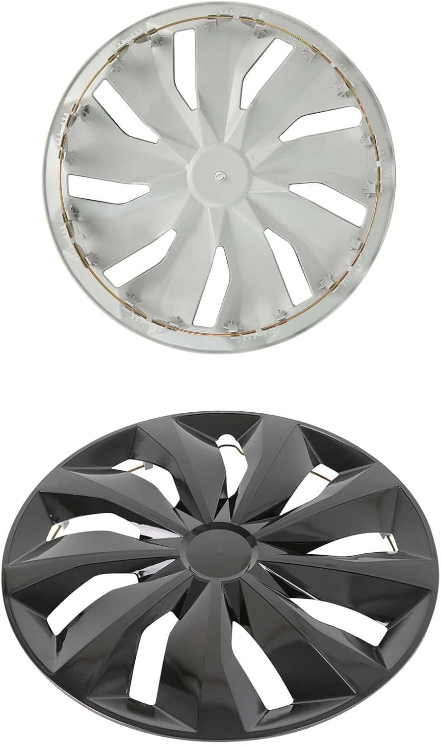 15 Inch Black Plastic Hub Centre Caps Replacement Snap On Covers for DEMO