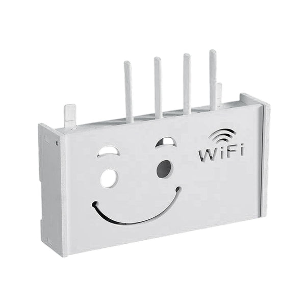 Wall-Mounted Router Storage Box and Shelf, White, 38cm x 8.5cm 20cm Size NEW