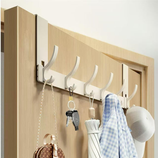 Over The Door Towel Hooks - Milky White Bathroom Home Decor, 39x18x4cm NEW