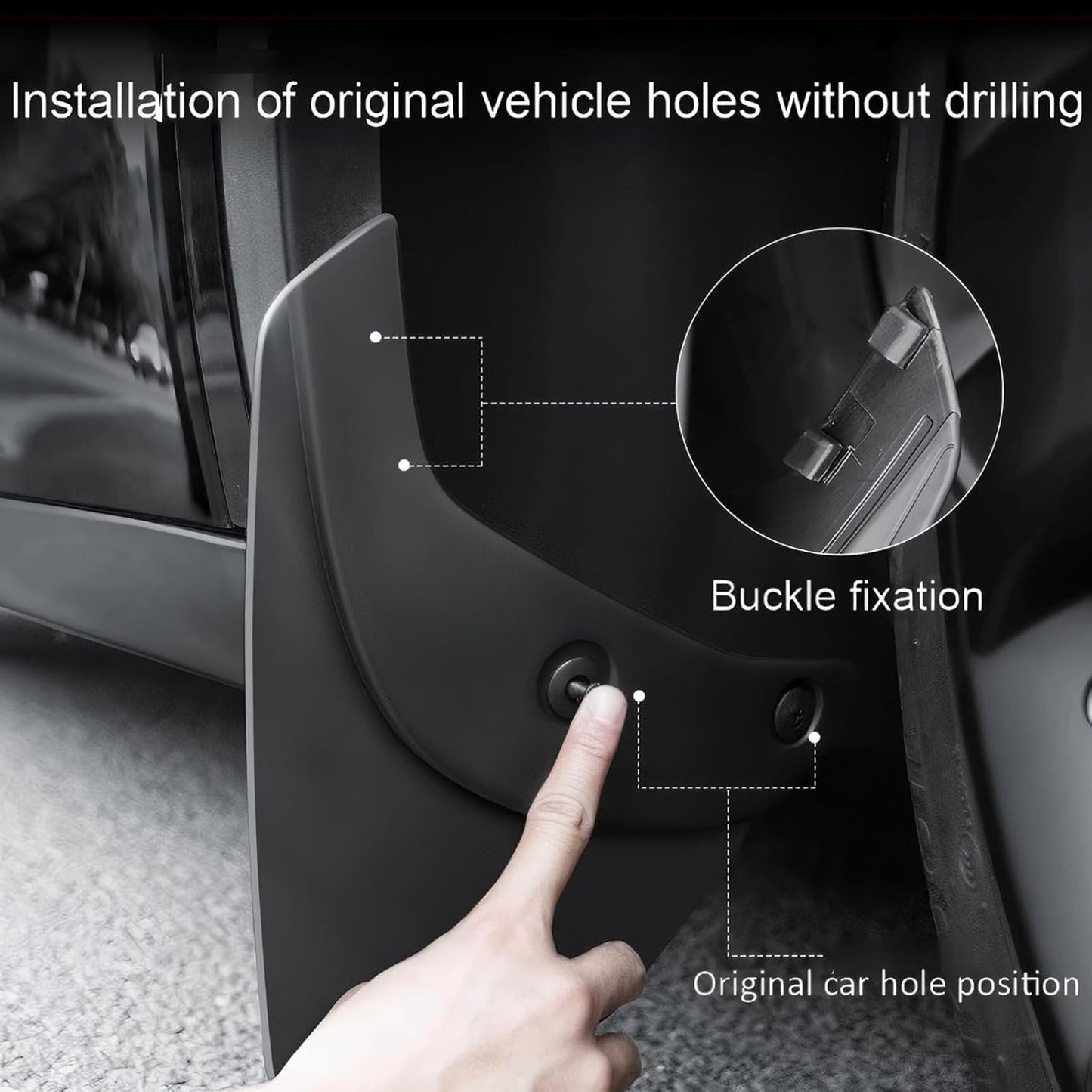 Thermoplastic Elastomer Mud Flaps for Car Components in Black NEW