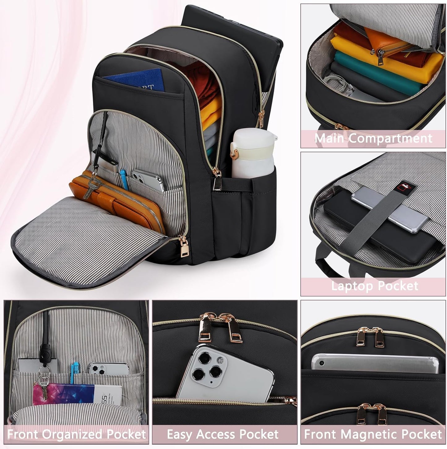 SDYSM Laptop Backpacks Backpack 15.6 Inch Travel with USB Port Lightweight NEW