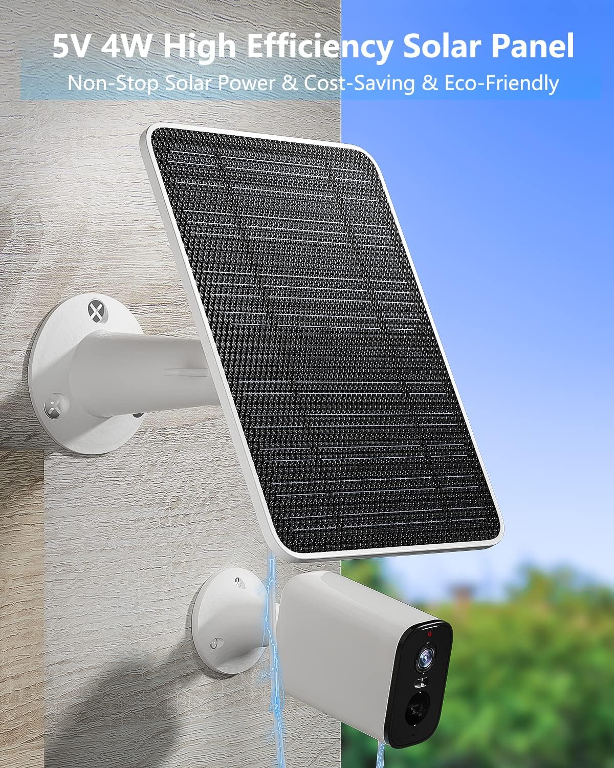 Solar Panel Charger 5V 4W Monocrystalline Silicon Outdoor White 20x13x0.5cm NEW