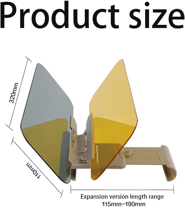 Adjustable Yellow Sun Visors Sun Visor Glare Shield 31.5x12cm NEW