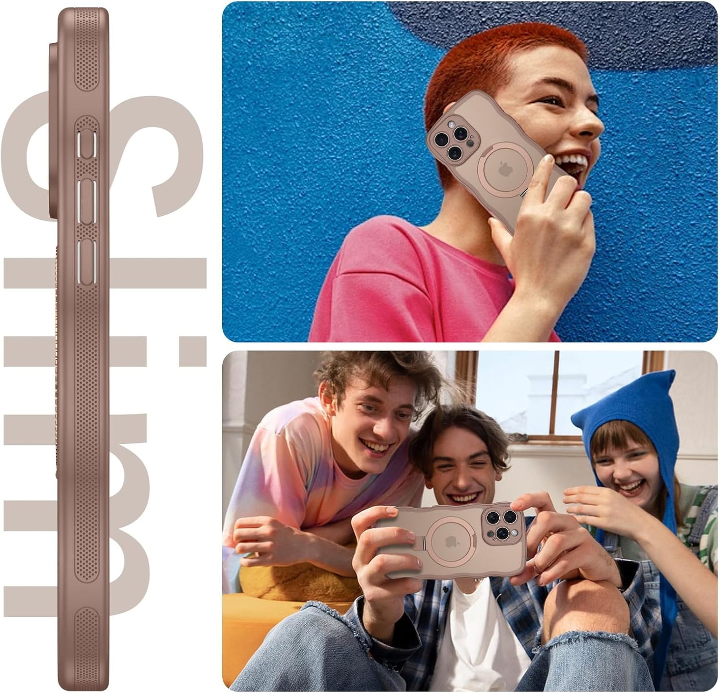 Magnetic Phone Case for iPhone 16 Pro Max in Brown - Protective Cover Size NEW
