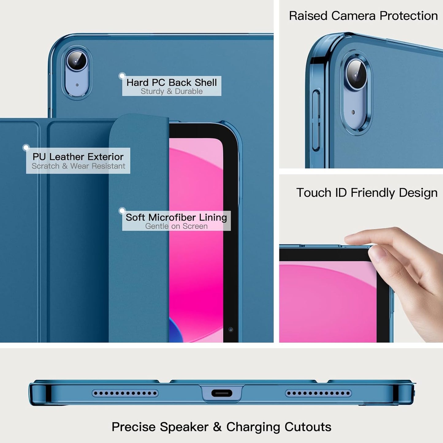 JETech Teal Tablet Case for 11-Inch iPad A16 2025 & 10th Gen Size iPad A16 NEW