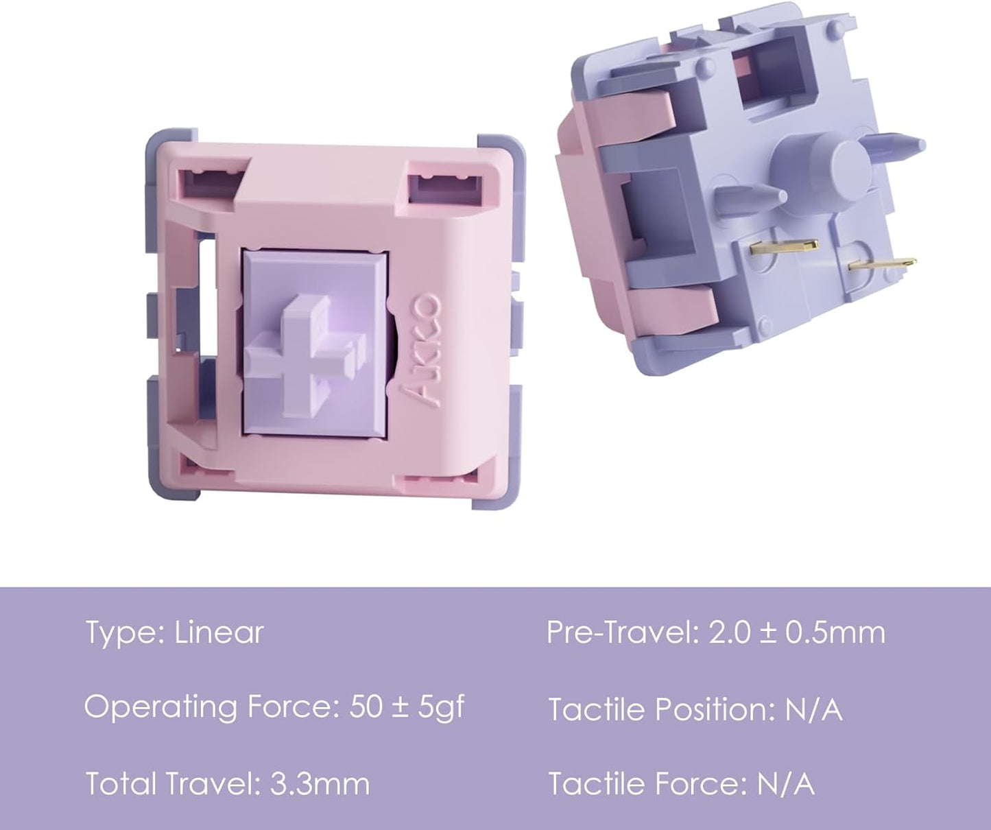 Akko Fairy Keyboards Linear Silent Mechanical Keyboard Switches, MX NEW