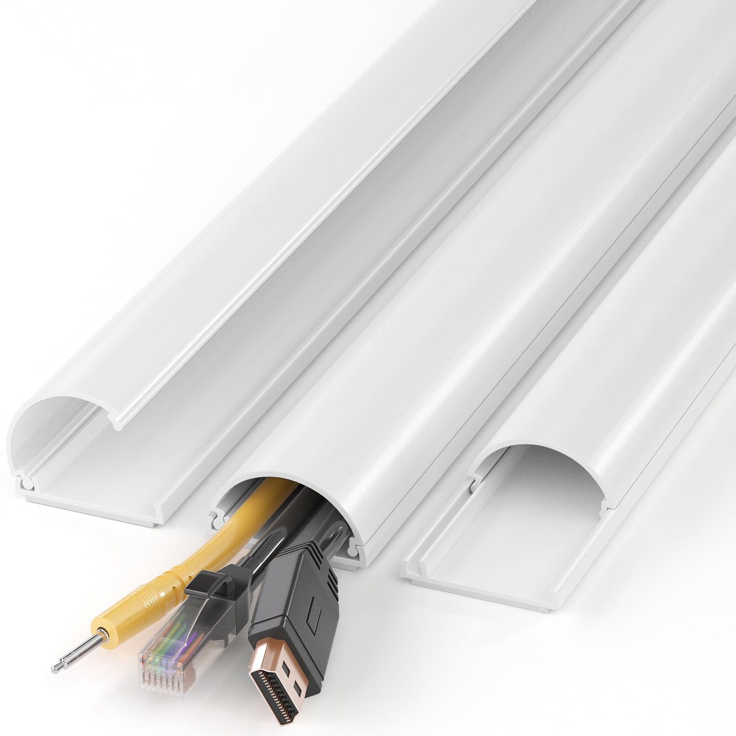 ZhiYo 42-Inch Cable Sleeves Cord Hider Covers for Wall Mounted TVs White NEW