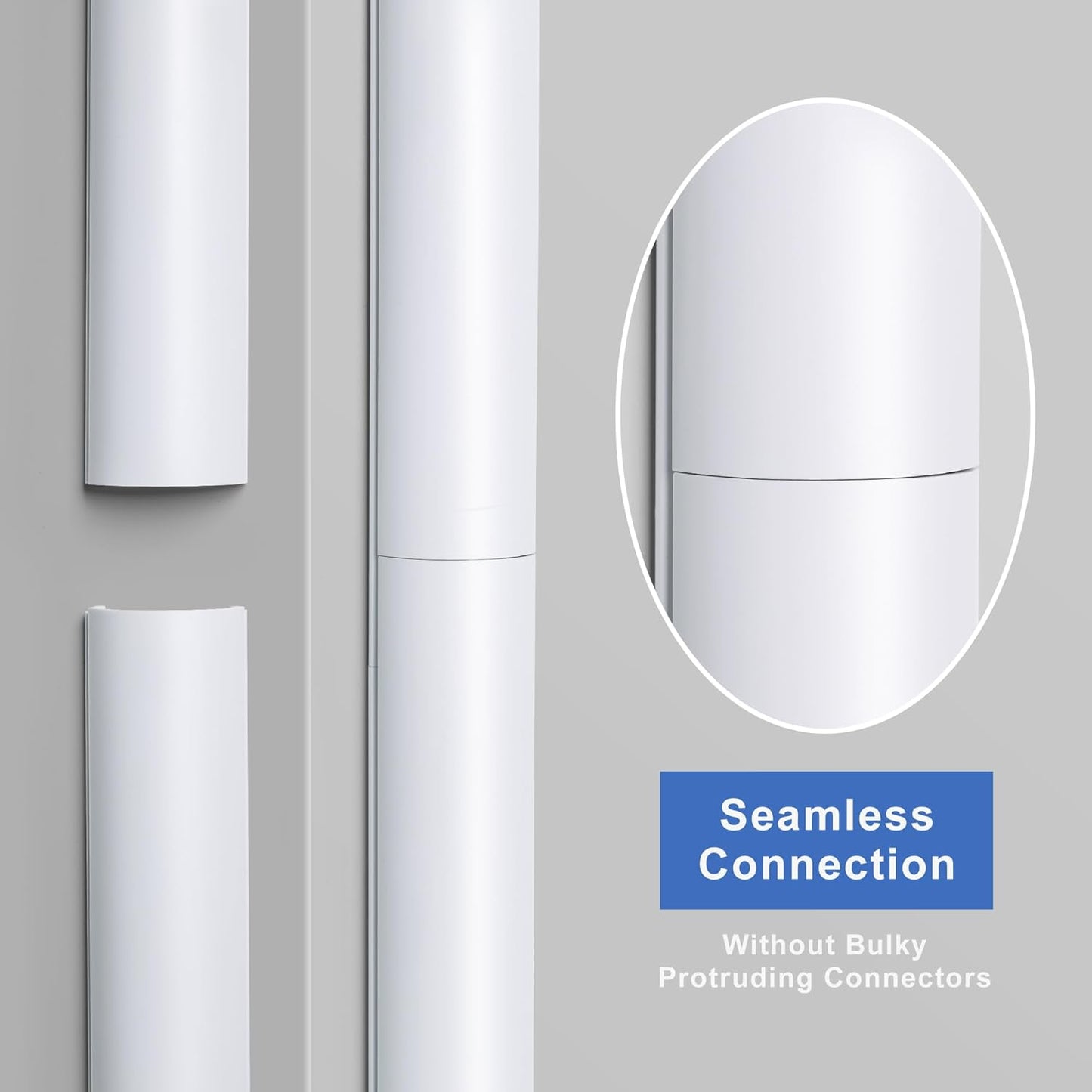 ZhiYo 42-Inch Cable Sleeves Cord Hider Covers for Wall Mounted TVs White NEW