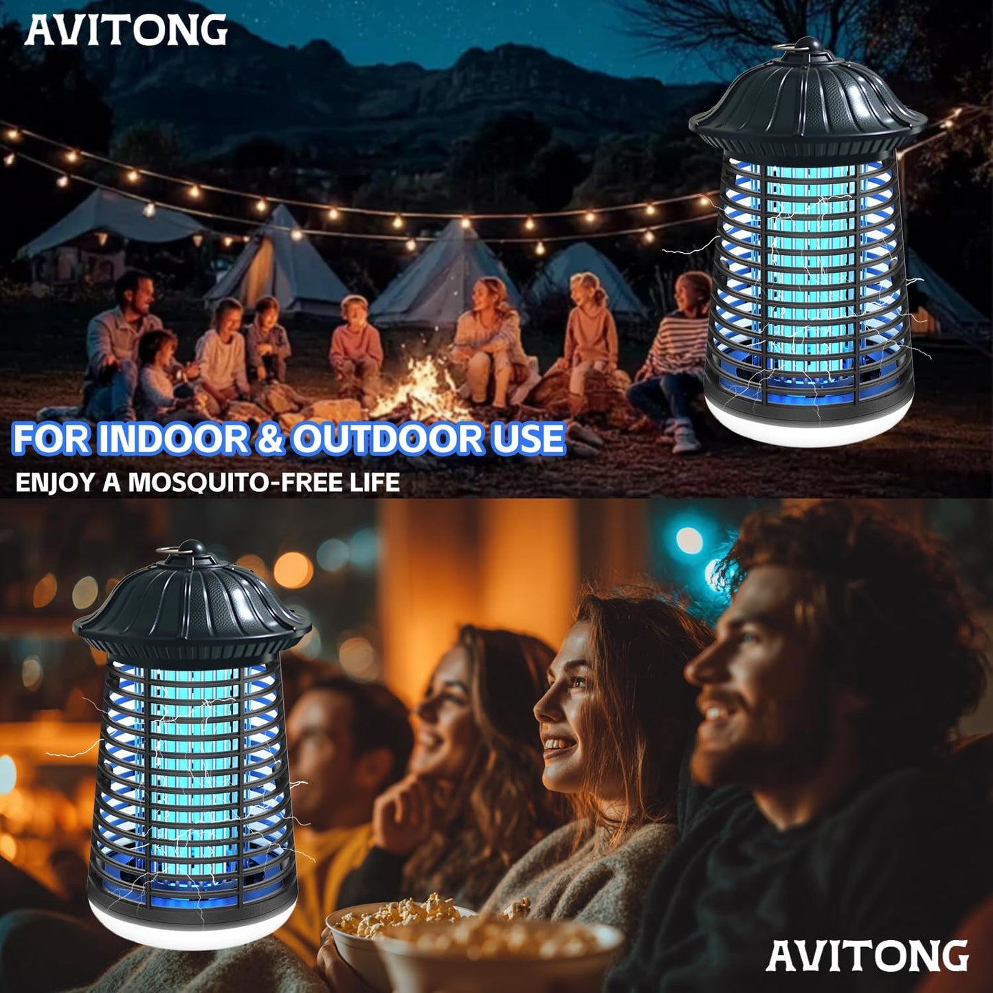 avitong Electric Traps Bug Zapper with LED Light 15W Mosquito Insect Killer NEW