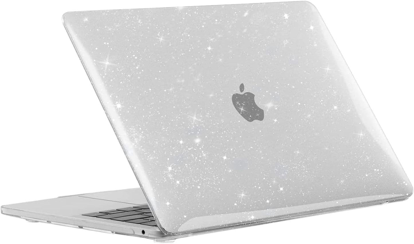 EooCoo Sparkly Clear Hard Case for MacBook Air 13 Inch M1 Laptop Shell Size NEW