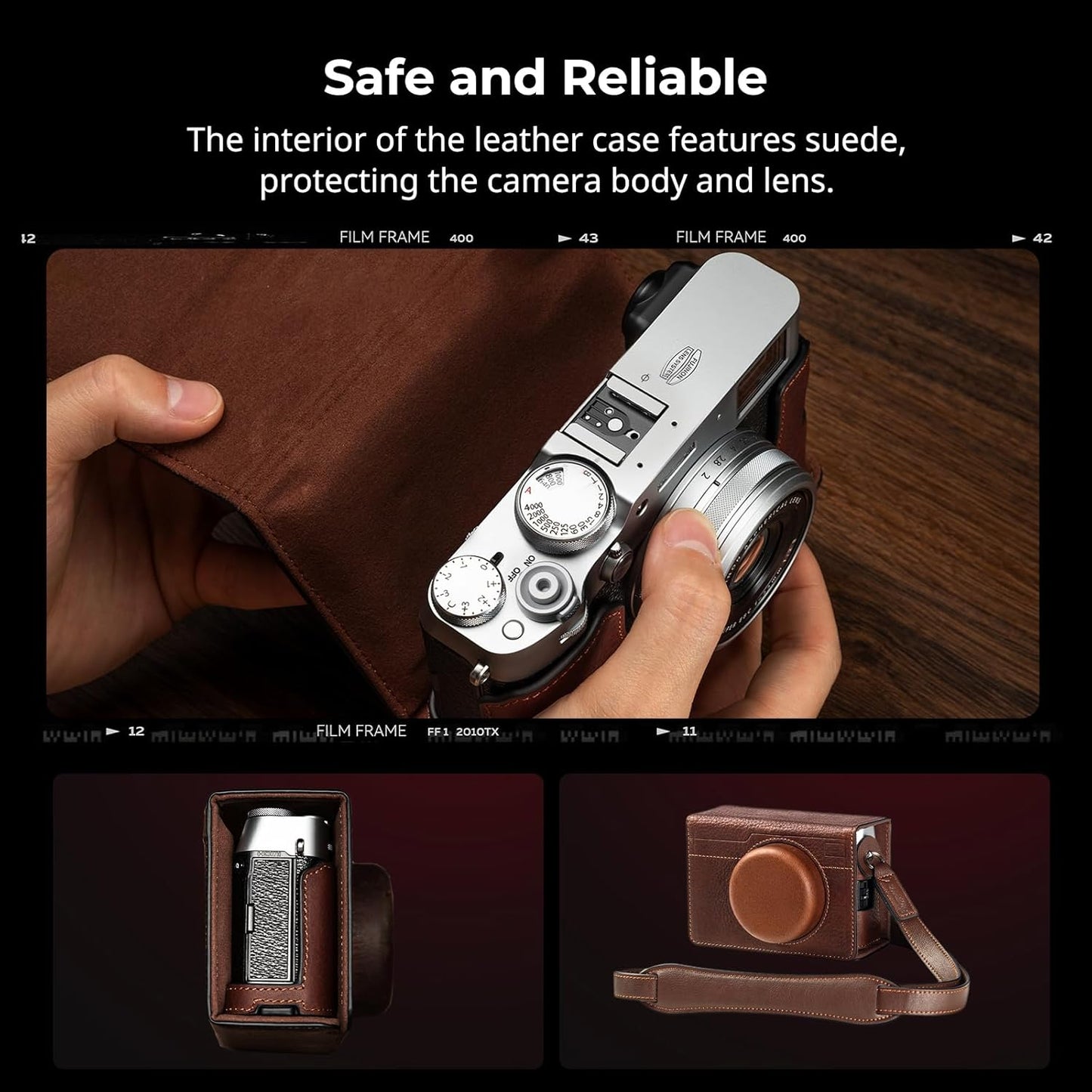 SMALLRIG Leather Half Case Kit for FUJIFILM X100VI Size 135x75x95mm NEW