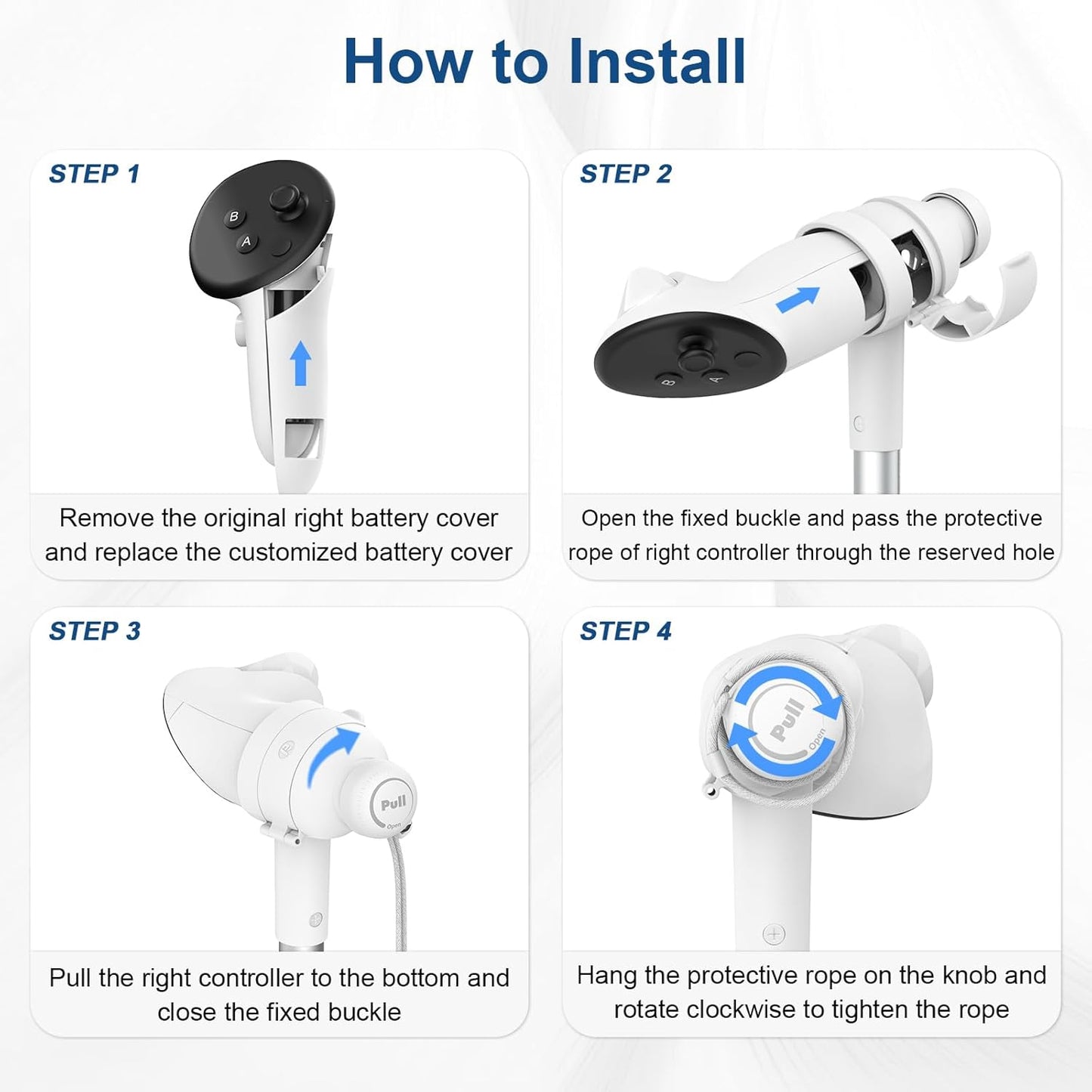 AMVR Virtual Reality Accessories for Meta/Oculus Quest 3 & 3s - White DEMO