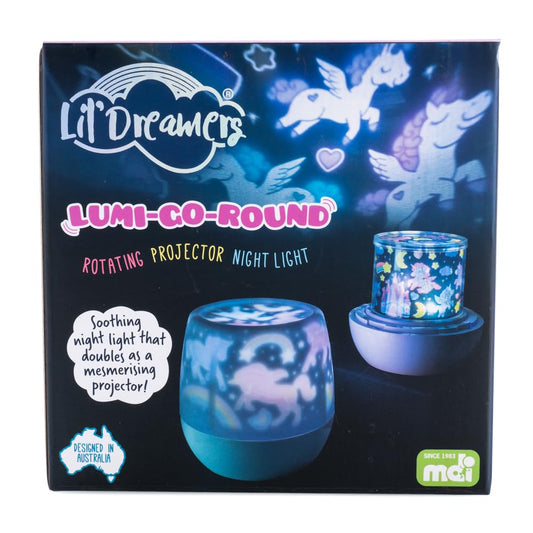 Lil' Dreamers Multi Color Rotating Projector Night Light Warm White Cool DEMO