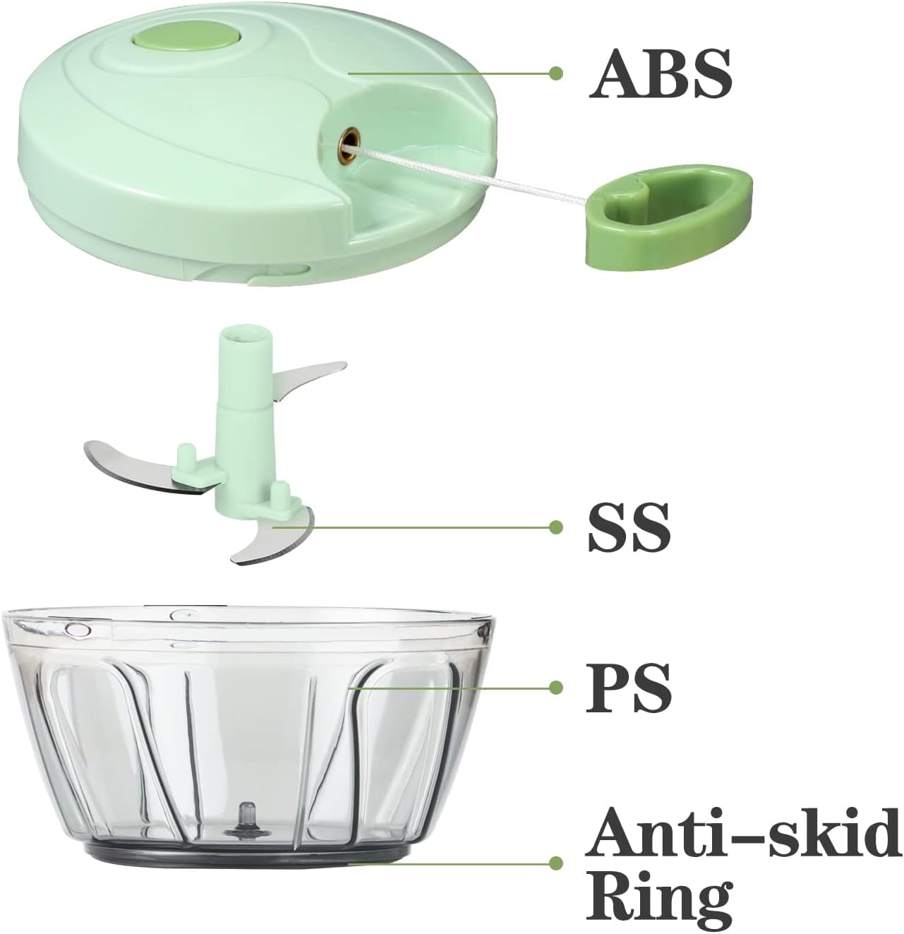 Manual Vegetable Kitchen Gadgets Chopper Food Processor Portable Hand Pull NEW