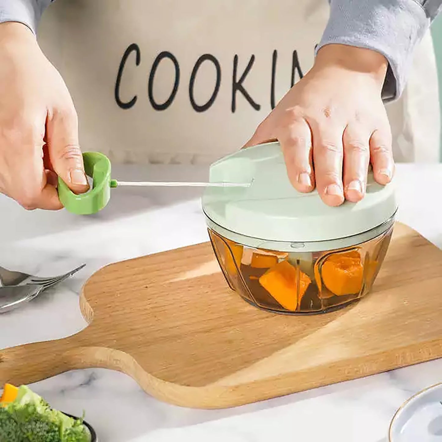 Manual Vegetable Kitchen Gadgets Chopper Food Processor Portable Hand Pull NEW