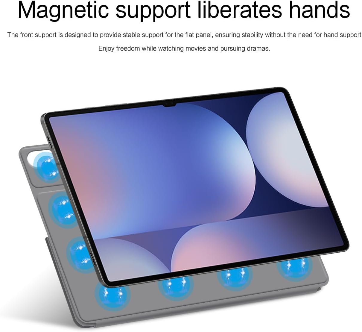 Magnetic Tablet Case for Samsung Galaxy Tab S10 Ultra 14.6" 2024, Black DEMO