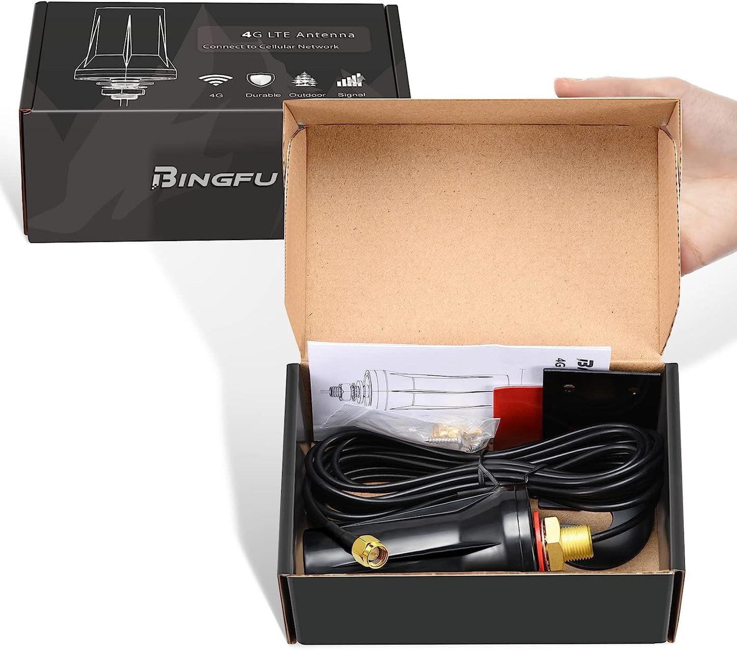 Bingfu Outdoor 4G LTE Antenna Networking Device Wall Mount Waterproof SMA NEW