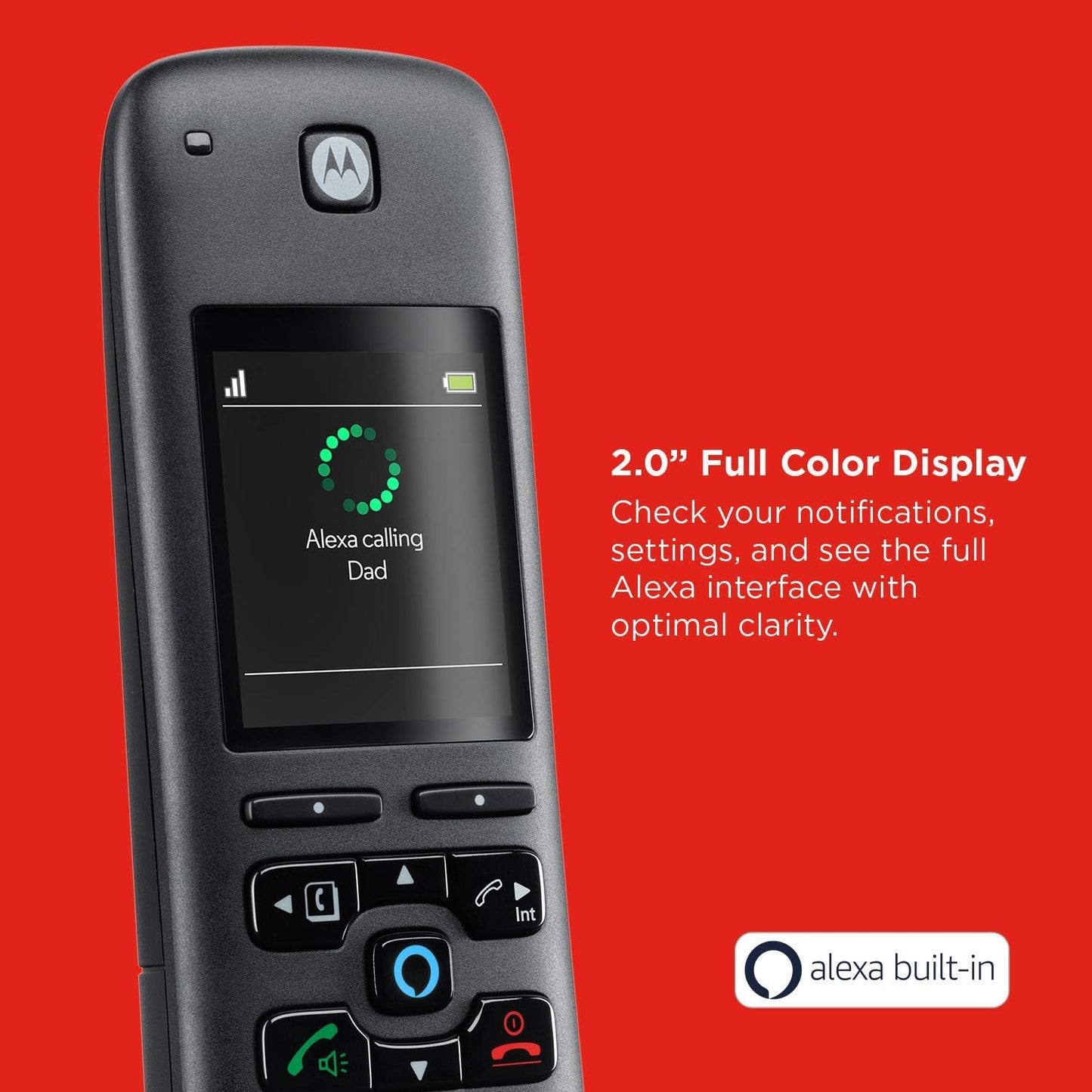 Motorola Voice Cordless Handset for AXH01 or AXH02 Base Station in Black NEW