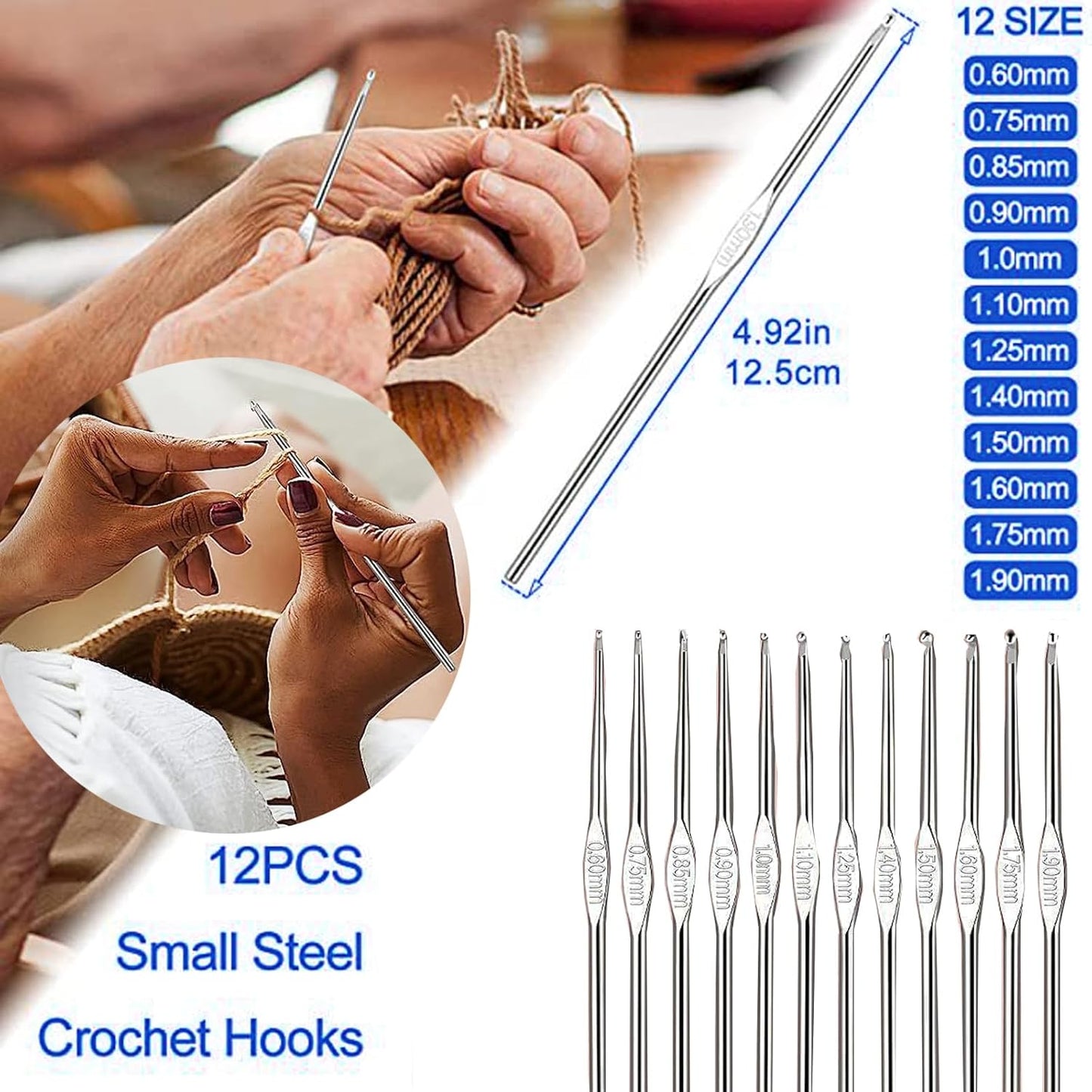 59 Piece Crochet Hook Set Knitting Starter Kit Ergonomic Soft Pink 59pcs NEW
