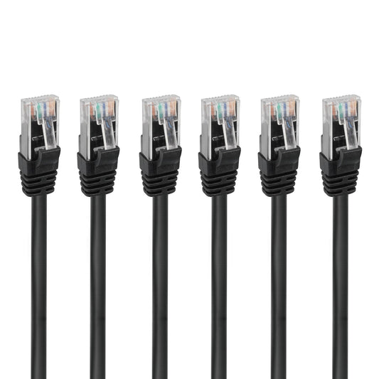 Tecmojo CAT6 Ethernet Cables 1m Gigabit RJ45 Network Adapter 6-Pack Black DEMO