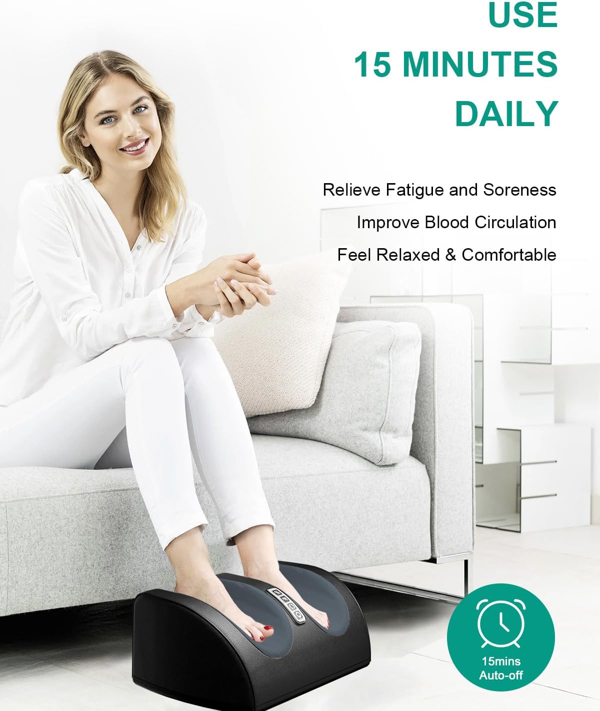 Shiatsu Foot Massagers Massager Machine with Heat and Massage Rollers