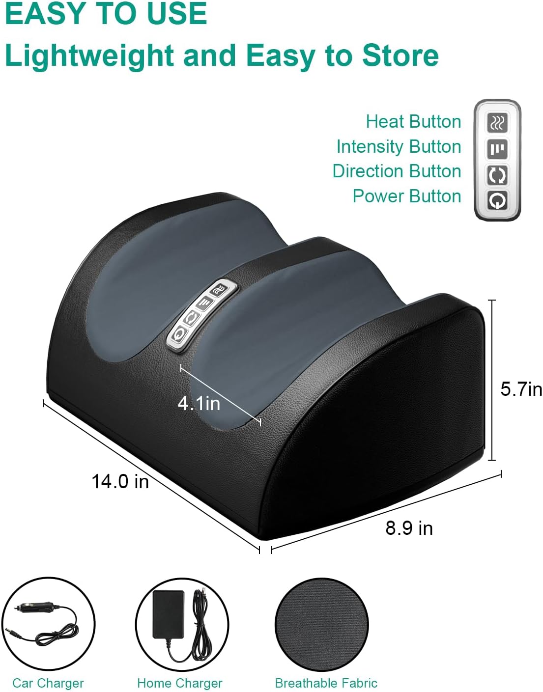 Shiatsu Foot Massagers Massager Machine with Heat and Massage Rollers
