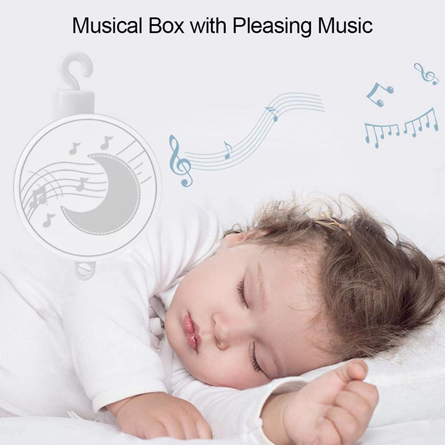 Yotsuba Baby Cot Hanging Musical Bed Bell Crib Wind Up Music Box Rattle Toy NEW