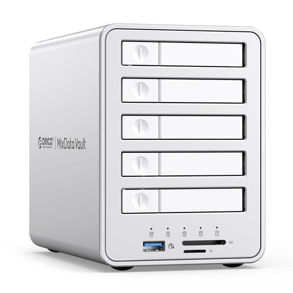 ORICO 5-Bay USB-C Docking Station 10Gbps Expansion Hub Aluminium Silver NEW