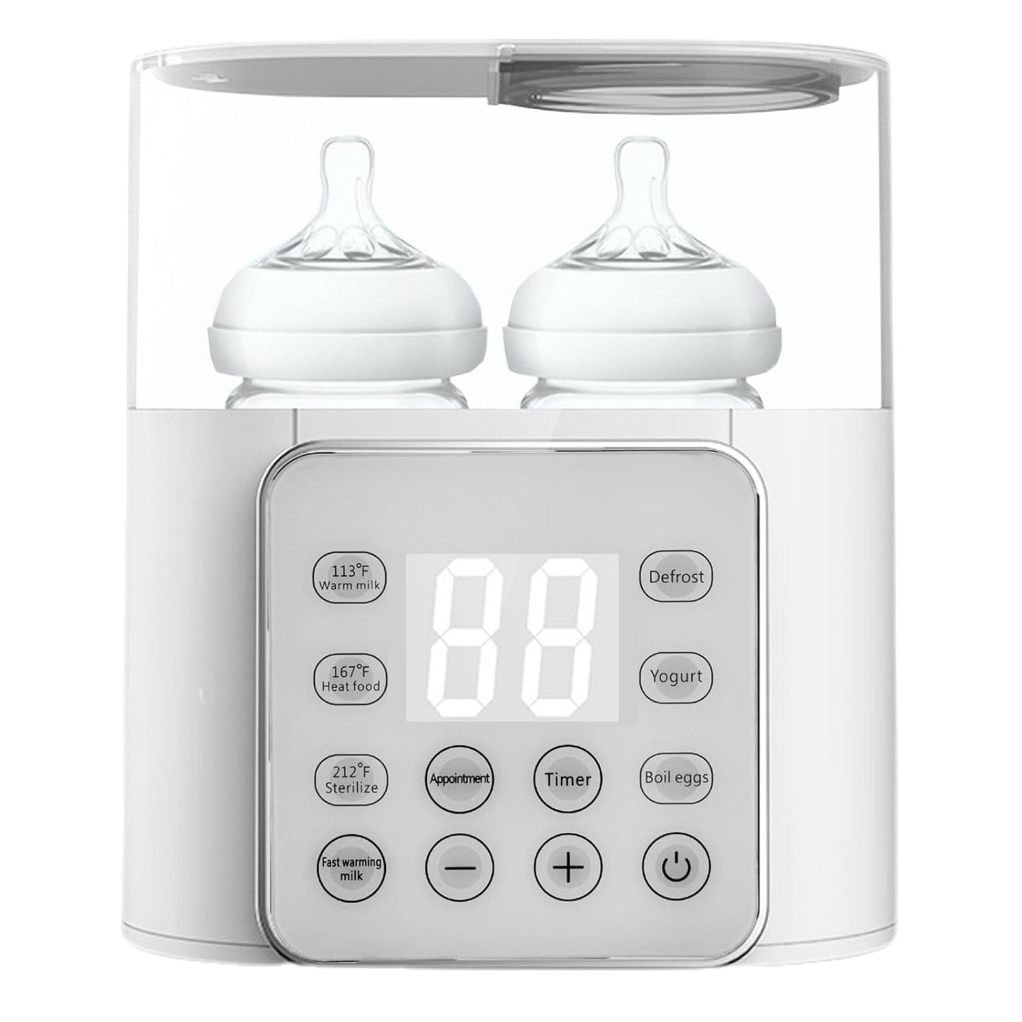 9-in-1 Multifunction Bottle Warmer Breast Milk Heater Fast Baby Food White NEW