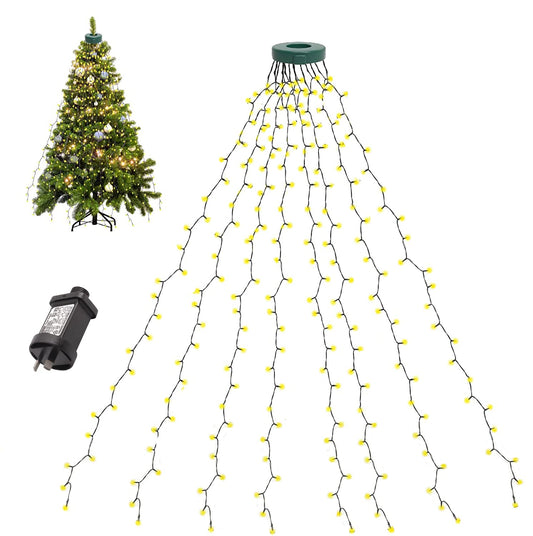 Warm White 280 LED Christmas String Lights - 2m Decorative Home Decor Size NEW