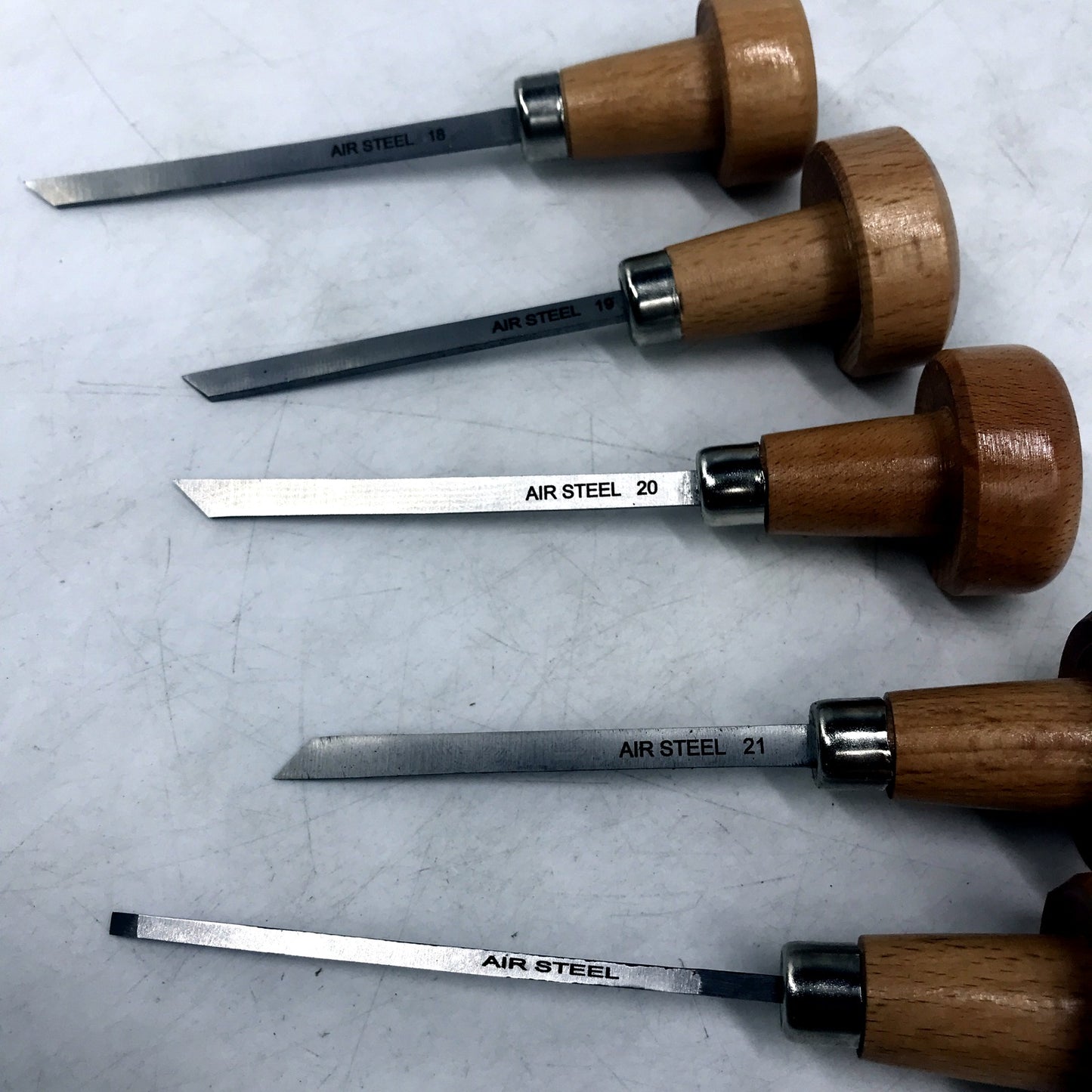 Engraving Tools Set 5pcs Gravers with Wooden Handles Jewellery Engraver Size