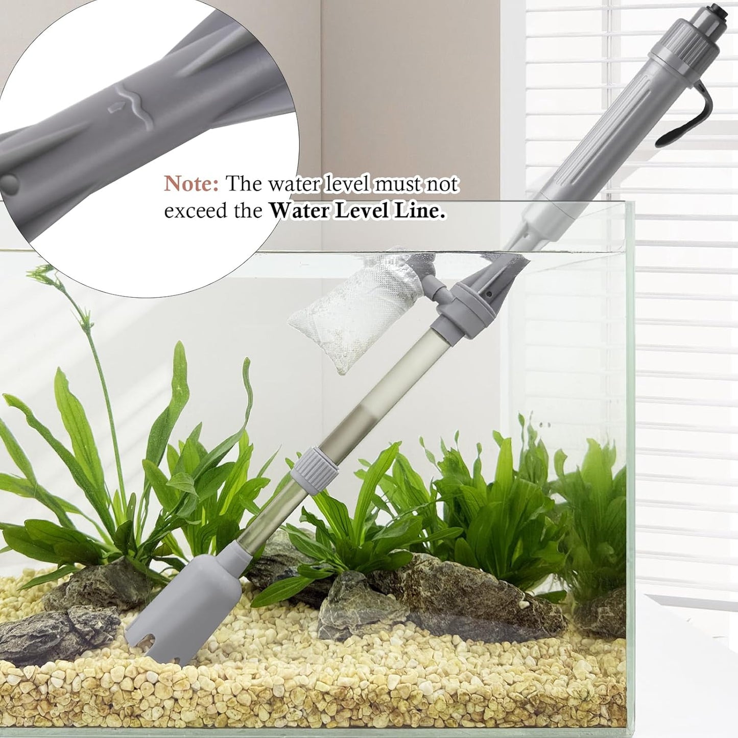 Vilino Aquarium Cleaners Gravel Cleaner Vacuum Battery Powered Fish Tank NEW