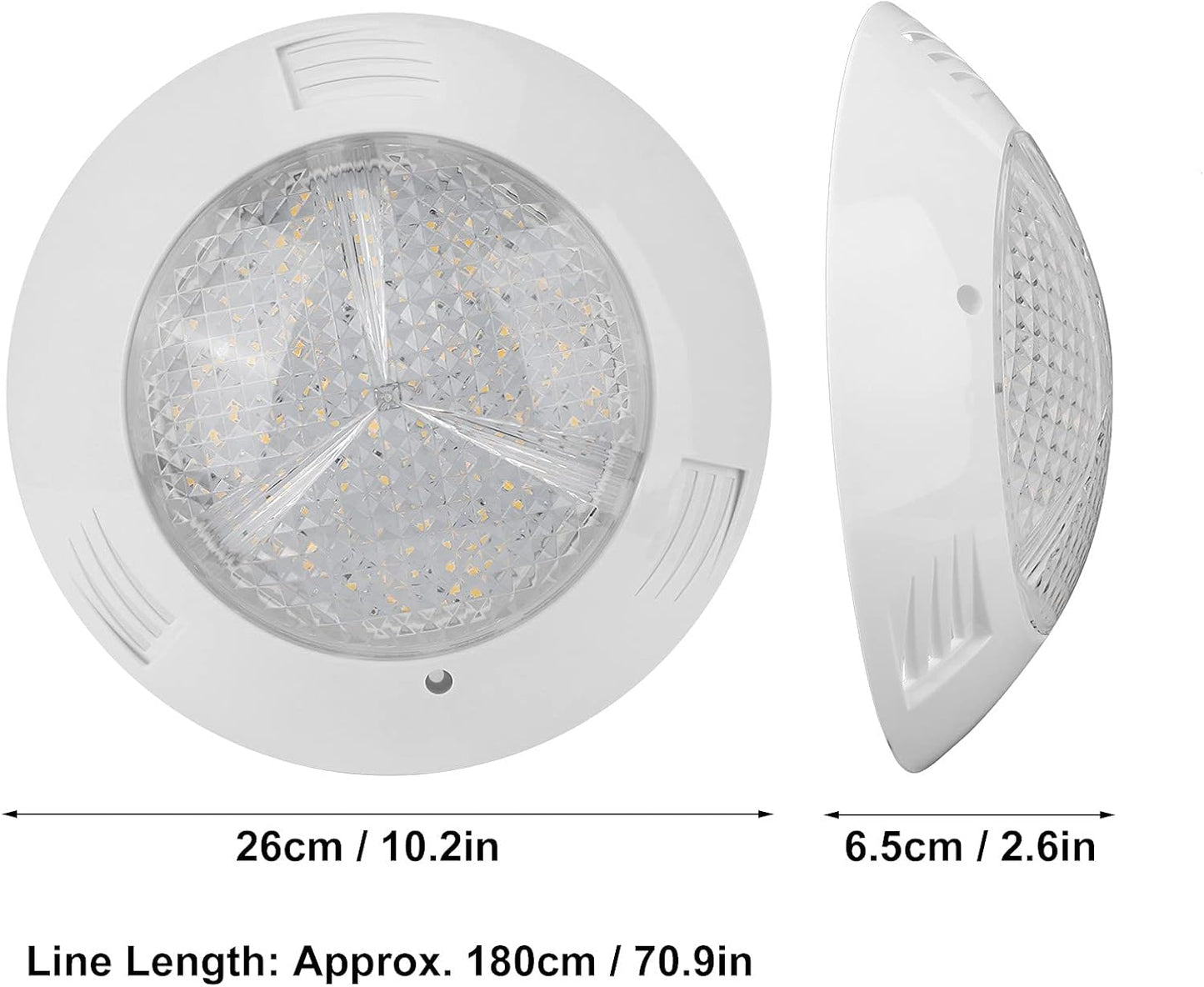 Bright 160-LED Underwater Pool Lights, Waterproof Spa Lamp, 26cm Diameter DEMO