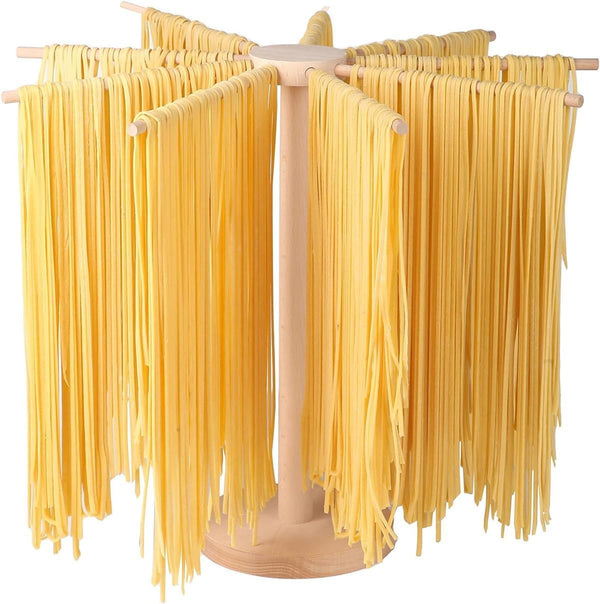 Handmade Beechwood Pasta Drying Rack Kitchen Hanger, Natural 15.7" Maker NEW