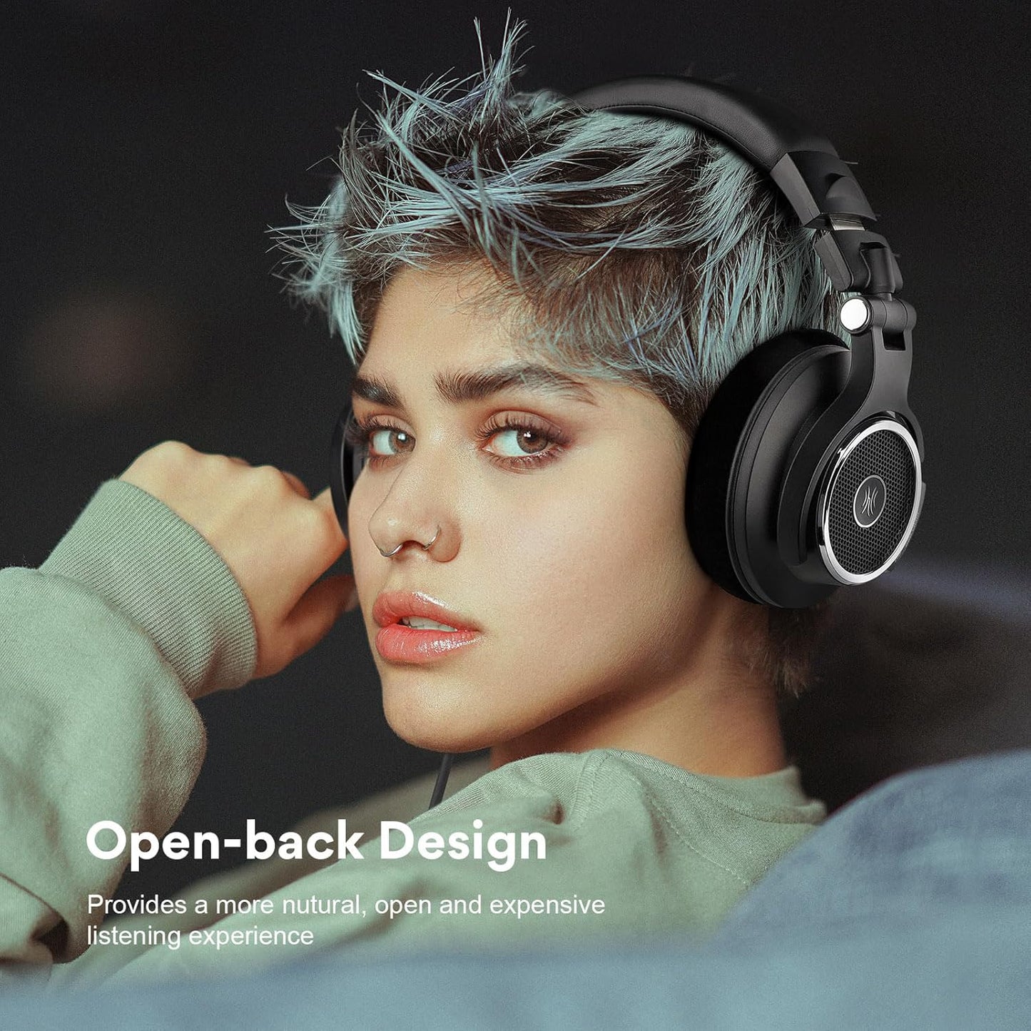 OneOdio Open-Back Over-Ear Studio Monitoring Headphones in Black for Music DEMO