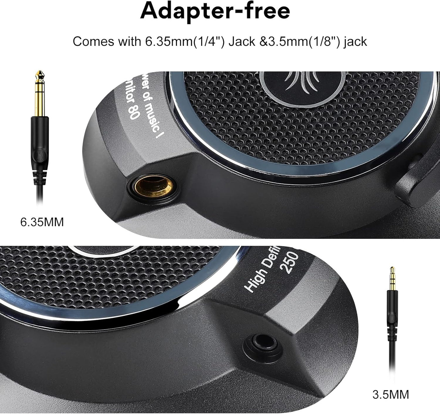 OneOdio Open-Back Over-Ear Studio Monitoring Headphones in Black for Music DEMO