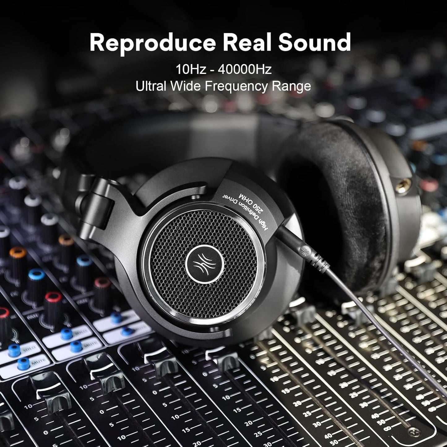 OneOdio Open-Back Over-Ear Studio Monitoring Headphones in Black for Music DEMO