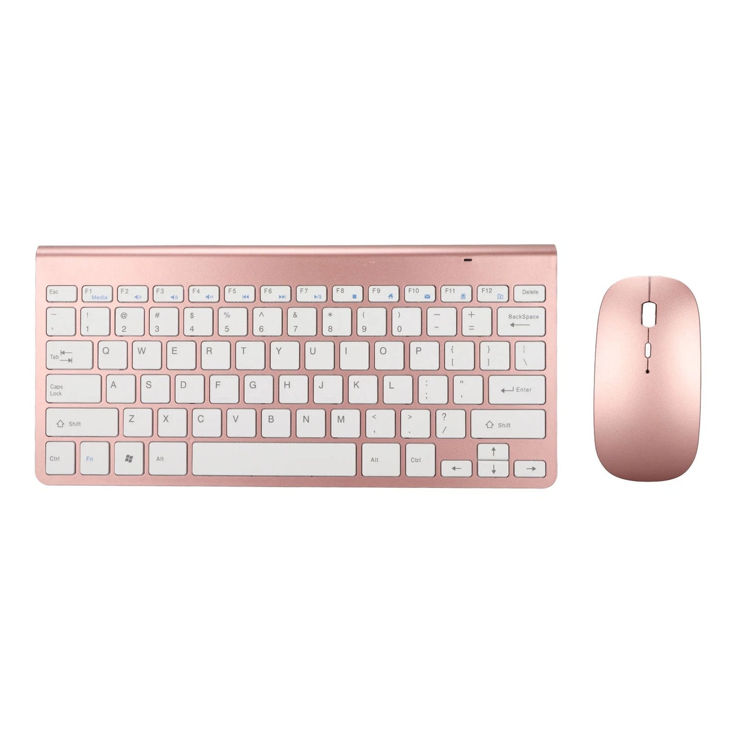 Wireless Keyboard and Mouse Combo - Rose Gold, 78 Keys, Slim, Mute Size 78 NEW
