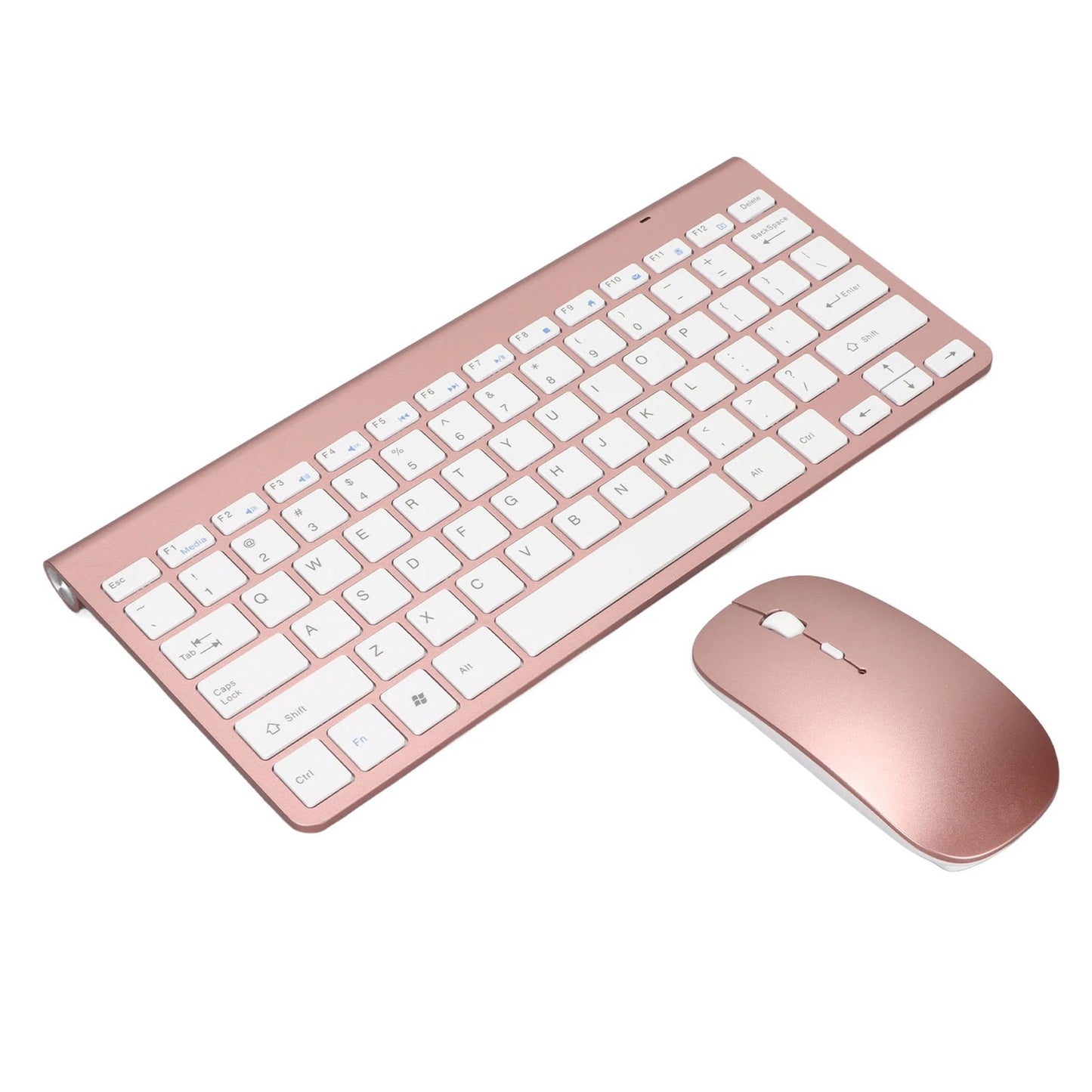 Wireless Keyboard and Mouse Combo - Rose Gold, 78 Keys, Slim, Mute Size 78 NEW