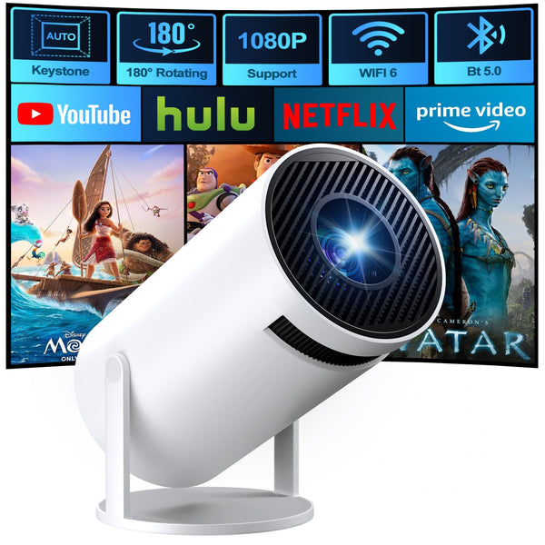 HY300 Compact Full HD 1080P Mini Projector with Auto Vertical Keystone