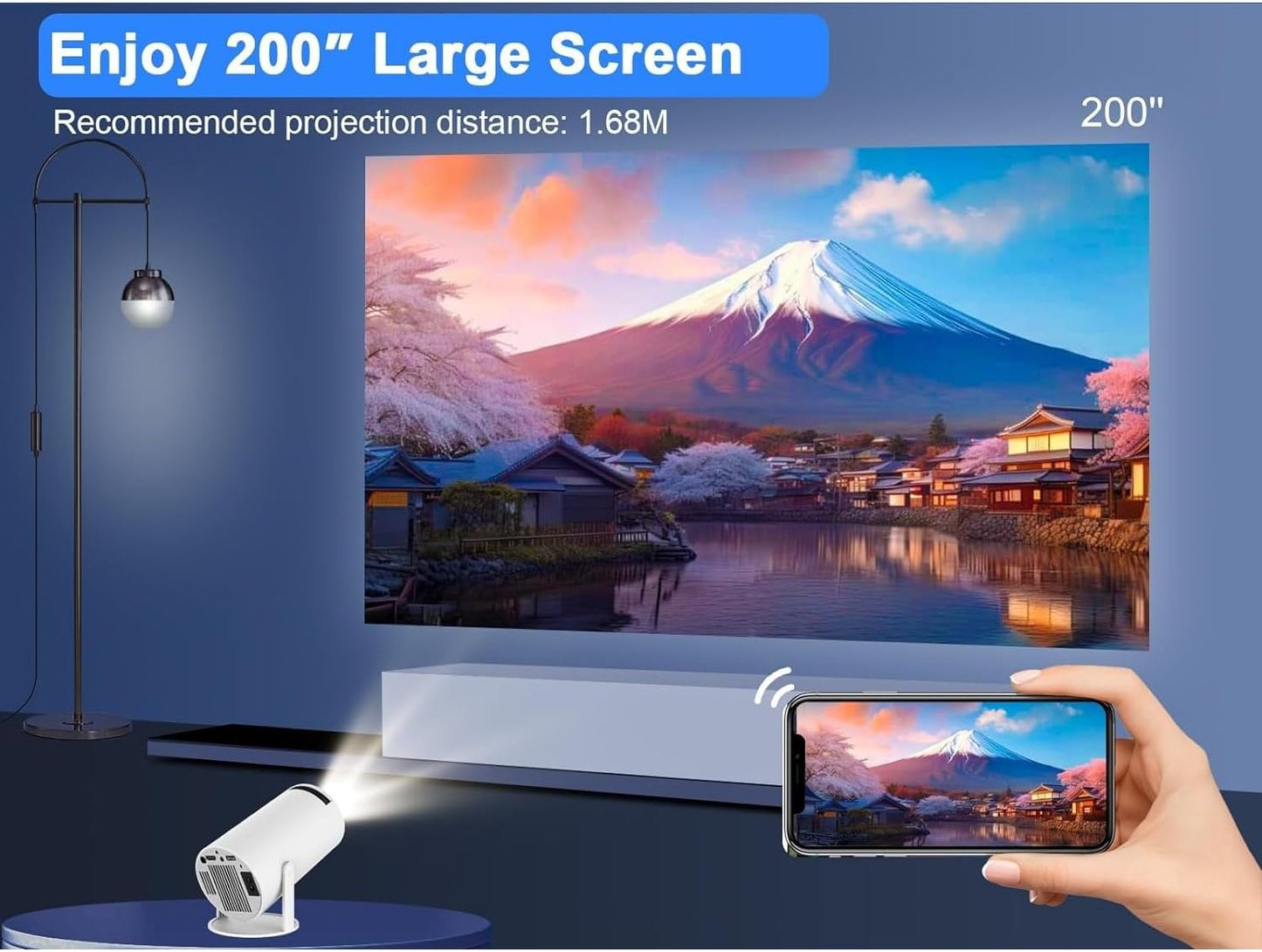 MAGCUBIC HY300 1080P Full HD 4K Smart Android 11 Home Theater Projector