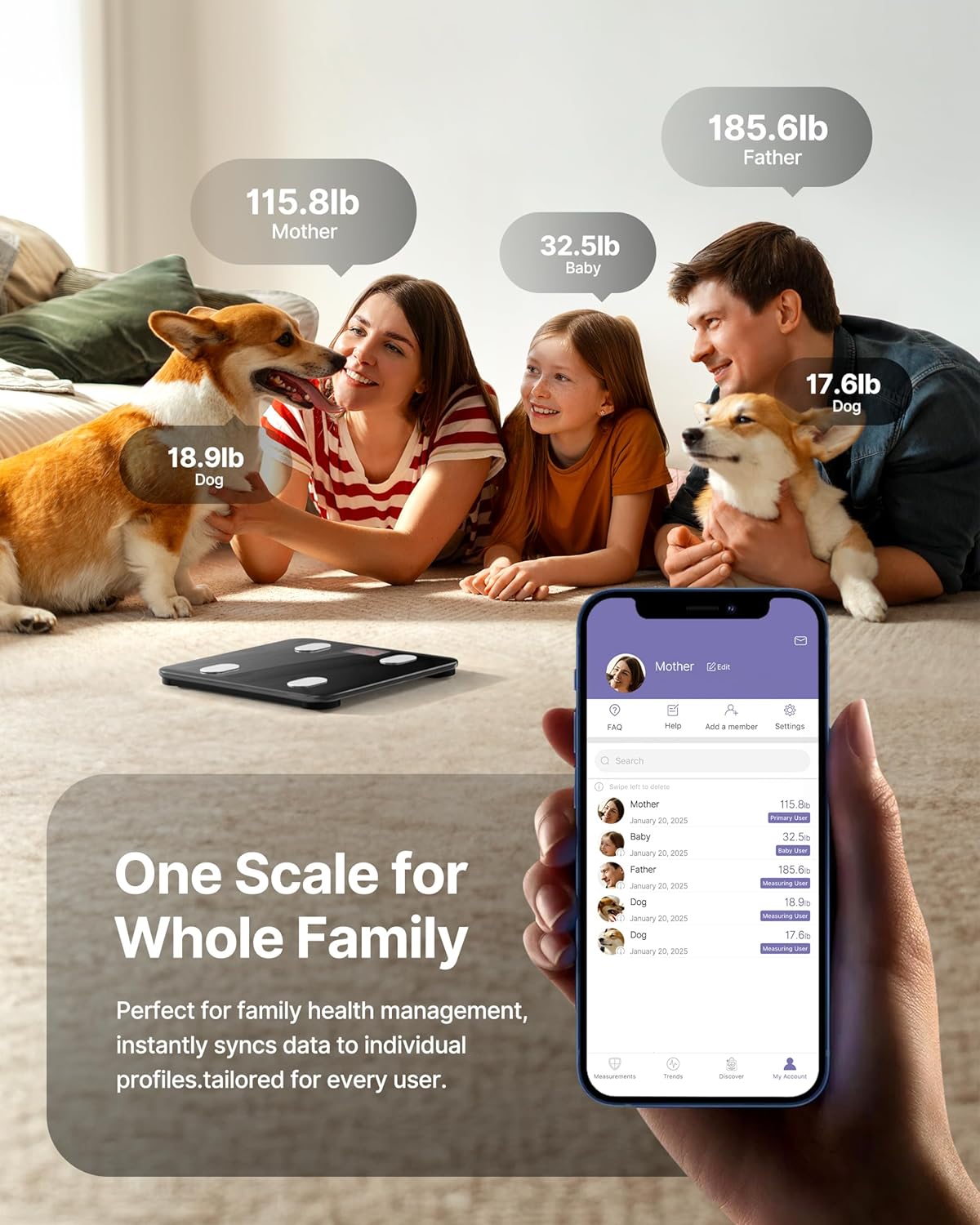 FITINDEX Bluetooth Body Fat Scale - Smart Wireless Digital Bathroom for DEMO